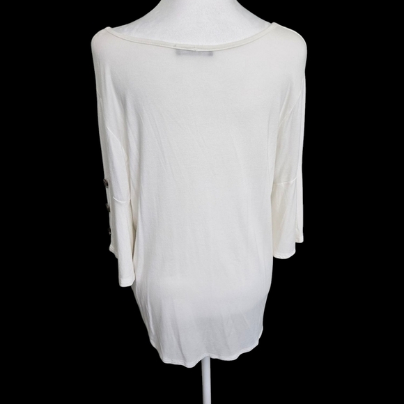 Ivory  Dolman Sleeve Blouse with Relaxed Fit - Picture 3 of 3